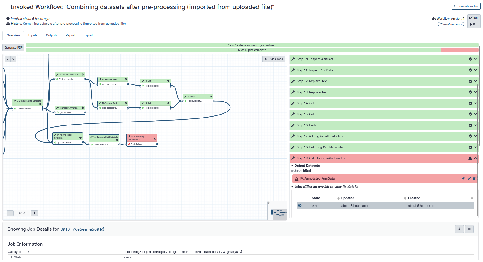 Workflow card view.